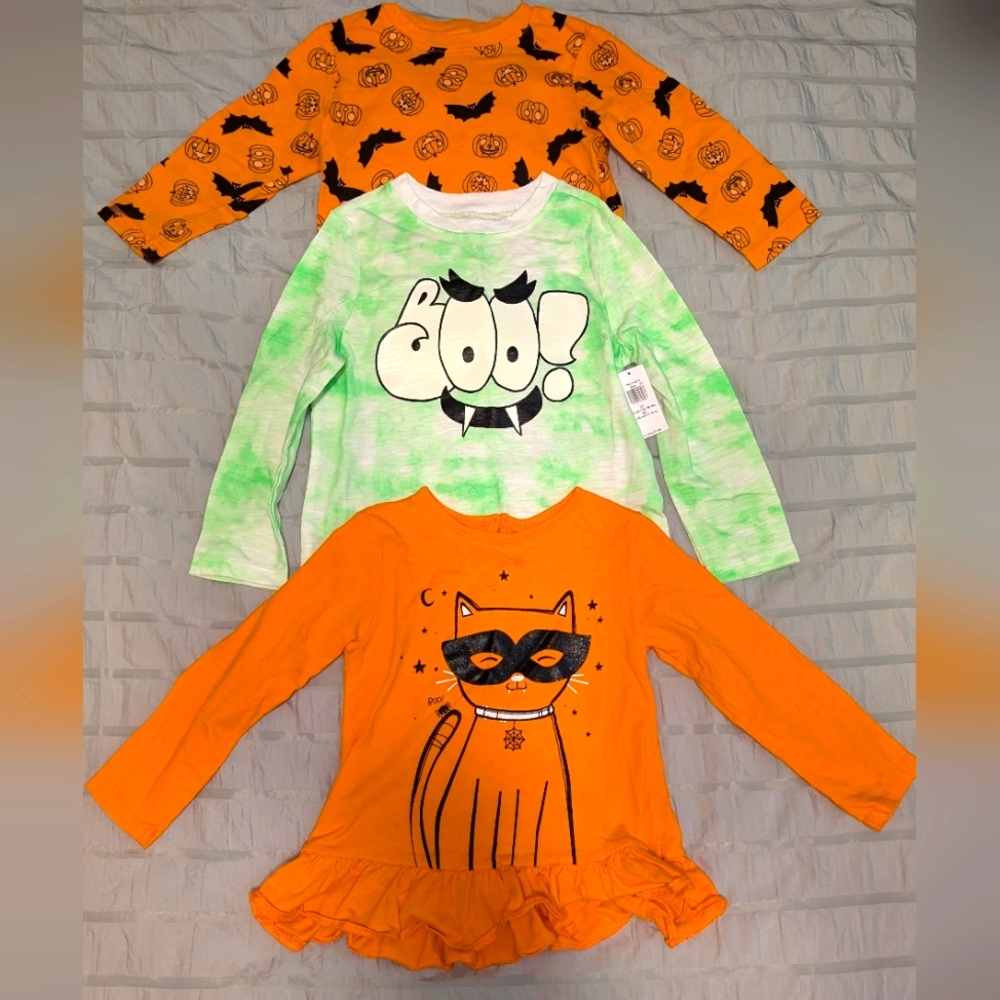 3t Halloween Tops x 3 Long Sleeved
